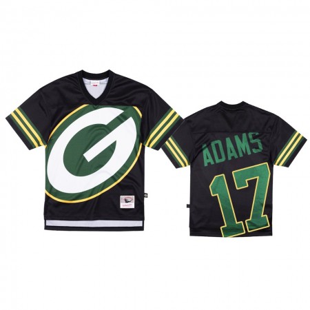 Camiseta Hombre NFL Green Bay Packers Davante Adams 17 Negro Big Face